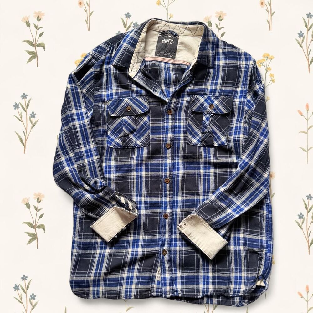 90s Grunge Skater Plaid Flannel Shirt Streetwear Basic Size M Great Condition